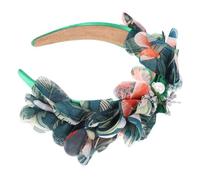 DECORNIJIA Bandeau Hawaïen Fait Main avec Perles Simulées Accessoire Cheveux et Confortable Décoration et Fête de Thé