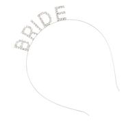 DECORNIJIA Bandeau Mariée Bride Argenté Accessoire Tête de Mariage Élégant pour Fête et Enterrement de Vie de Jeune Fille Mariage pour Mariée et Demoiselle