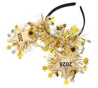 DECORNIJIA Bandeau Nouvel An 2026 à Paillettes Scintillantes Guirlandes Dorées et Chiffres 2026 - Couvre-chef Festif pour Réveillon, Accessoires Fête St Sylvestre et Photos Souvenirs