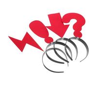 DECORNIJIA Bandeaux à Symbole Rigolos Pour Cheveux 4 Pièces Taille Unique Accessoires Coiffure Fille Fête Mode Rouge Flèche Point D’interrogation Point D’exclamation Éclair