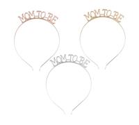 DECORNIJIA Bandeaux en Alliage Argenté 2 Pièces Future Maman pour Événements de Grossesse et Cérémonie Mariage Accessoires Cheveux Femme