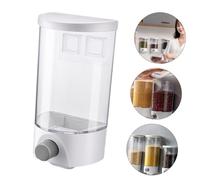 DECORNIJIA Bocal de Rangement Mural Transparent avec Pression Organisateur de Cuisine Sans Perçage pour Céréales et Grains Conteneur Étanche