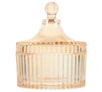 DECORNIJIA Bocal en Verre Transparent avec Couvercle, Pot Apothicaire de 500 ML, Récipient Multifonction pour Bonbons, Décoration la Cuisine et Salle de Bain, Organisateur de Petits Objets