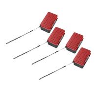 DECORNIJIA Boîte à Appâts Double Couche Étanche en Plastique Taille Moyenne Lot de 4 Porte-Appâts Ventilation pour Pêche en Rivière Mer Rangement Portable pour Leurres et Accessoires de