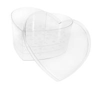 DECORNIJIA Boîte à Fleurs de Cœur Transparente Grosse en Acrylique Haute Transparence, Étui pour Arrangements Floraux Stabilisées, Décoration Mariage et Occasions Spéciales