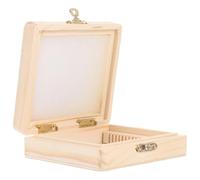 DECORNIJIA Boîte Bois pour Rangement de Lames de Microscope Coffret de Conservation pour Plaques Biologiques Organiseur pour Lames Verre Accessoire Microscope Essentiel