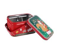 DECORNIJIA Boîte Cadeau Noël Métallique avec Couvercle Boîte à Biscuits et Bonbons Tôle pour de Rangement Décorative pour Fête de Noël