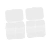 DECORNIJIA Boîte De Cotons 2 Pièces Compacte Couvercle Étanche en Plastique pour Rangement De Cotons Et Dissolvants, Organiseur Pratique pour Nail Art, Maquillage Et Usage Quotidien