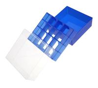 DECORNIJIA Boîte de Rangement Congélateur pour Tubes de Laboratoire Support Organisateur Plastique Résistant pour Tubes à Centrifuger et Cryogéniques Bac de Stockage avec Couvercle