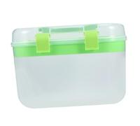 DECORNIJIA Boîte De Rangement Plastique Compacte Double Avec Poignée Portable Pour Cosmétiques Et Médicaments Étanche Légère Et Couvercle Hermétique Dimensions Couleur