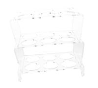 DECORNIJIA Boîte de Rangement Œufs Acrylique Transparente Couches Support Œufs Réfrigérateur Détachable Compact et Portable pour Cuisine et Restauration