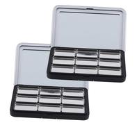 DECORNIJIA Boîte de Rangement Vide pour Fard à Paupières Magnétique, 2 Sets Portable en As Grosse Capacité, Multi-compartiments, pour Voyage et Paquet à Main
