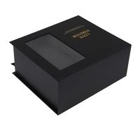 DECORNIJIA Boîte d'Emballage pour Fleurs en Carton Rigide Semi-Fenêtre pour Bouquet Saint-Valentin Couleur Noire Coffret Présent Romantique pour Emballage Bouquet Fleurs et Rangement