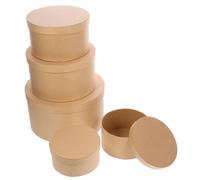 DECORNIJIA Boîte Ronde Kraft pour Desserts Coffret Cadeau DIY pour Pâtisseries et Friandises Rangement Élégant pour