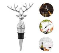 DECORNIJIA Bouchon Bouteille Vin Alliage Tête de Cerf Créative Étanche et Facile à Utiliser Accessoire Élégant pour Bars et Restaurants