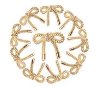 DECORNIJIA Boutons à Coudre Décoratifs en Alliage de Zinc 20 MM 10 Pièces Forme Nœud Couleur Or Clair pour Pulls Cardigans et Manteaux Féminins Accessoires de Couture DIY