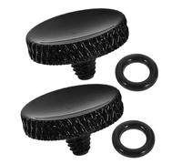 DECORNIJIA Boutons de Déclenchement Installation Facile en Alliage D'aluminium Noir Bouton Obturateur Concave Lot de 2 Fonction Fluide et Réactive pour Appareil Photo