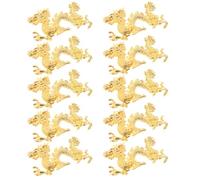 DECORNIJIA Breloques Dragon Métalliques 10 Pcs Pour Pinces à Cheveux Femme, Pendentifs Diy Fête Vintage, Accessoires Bijoux Bronze Ancien, Création Artisanale, Présent Anniversaire Noël