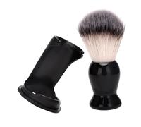 DECORNIJIA Brosse à Barbe Homme avec Support Poils Doux pour Entretien Délicat avec Socle Noir Accessoire Coiffure Masculin Pratique et Élégant