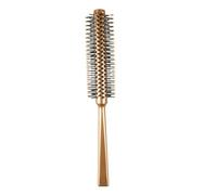 DECORNIJIA Brosse Cheveux Ronde Dorée Antistatique Roller Brush pour Boucler et Coiffer Brosse Brushing Compacte pour Séchage Démêlage et Lifting des Cheveux Fins Accessoire Voyage Essentiel