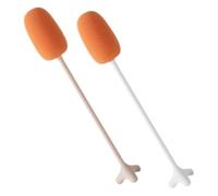 DECORNIJIA Brosse Éponge Longue Pour Biberons Et Bouteilles Multifonction, Nettoyage, Manche Long, Lot De 2 Pièces Blanc Et Rose, Usage Ménager Cuisine, Goupillon Sans