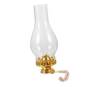 DECORNIJIA Brûleur de Lampe à Pétrole Rétro Métal avec Mèche Intégrée Abat-jour Verre de Rechange pour Lampe à Huile Ancienne