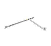 DECORNIJIA Butée de Fenêtre Robuste en Acier Inoxydable Argenté, Limiteur à Ouverture Intérieure Réglable Flexible, Angle Maximal 135°, Protection Mur et Mobilier pour Fenêtres D'appartement