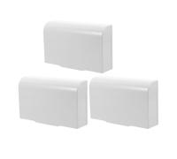 DECORNIJIA Cache-Prises Doubles Étanches Adhésif pour Boîte Murale 86 Type Lot de 3 en Plastique Blanc Protection Prise Électrique pour Salle de Bain et Extérieur Couvercle Anti-Humidité