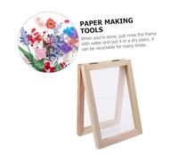 DECORNIJIA Cadre de Fabrication de Papier Bois Double pour Artisanat DIY Outil Éducatif avec Écran de Tamis Résistant pour Activités Familiales et Création Manuelle