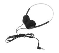 DECORNIJIA Casque Audio Rétro Filaire Circum-aural Noir Léger Prise Jack, Casque Classique Portable pour Photographie, Enregistrement et Usage Bureau, Écouteurs Vintage Haute Clarté Sonore