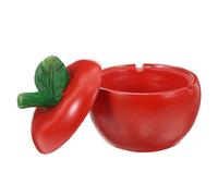 DECORNIJIA Cendrier Céramique de Pomme Couvercle pour Usage Intérieur et Extérieur Décoration Maison Bureau