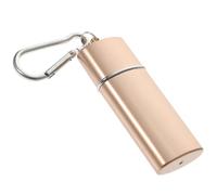 DECORNIJIA Cendrier de Voyage Rectangulaire Portable avec Porte-clés Boîte à Cendres Métallique Anti-Vent et Anti-déchets Mini Cendrier Suspendu pour Extérieur