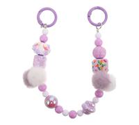 DECORNIJIA Chaîne de Téléphone à Perles Breloque Mignonne en Peluche, Porte-Clés Pratique pour Étui, Accessoire pour Téléphone Portable