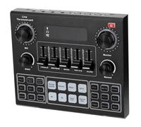 DECORNIJIA Changeur de Voix Portable Effets Sonores Intégrés, Carte Son en Direct Abs Noir, Batterie 1200ma, Support Double Téléphone pour Mixeur Audio en Direct Couleur Aléatoire