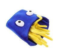 DECORNIJIA Chapeau de Frites Bleu Velours Taille S pour Garçon et Filles 1-5, Accessoire de Déguisement Amusant pour Fêtes, Carnaval et Photo de Rue, Couvre-chef Original et Confortable