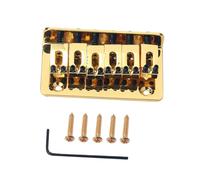 DECORNIJIA Chevalet Métal Cordes Doré Pont Saddlé Pré Percé pour Guitare et Ukulélé Remplacement Précis et Facile à Monter