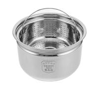 DECORNIJIA Cocotte Électrique Inox avec Pot Intérieur Antiadhésif Panier Vapeur Séparateur de Sucre et Égouttoir Accessoire Cuiseur Riz Polyvalent pour Cuisson Vapeur et Soupe