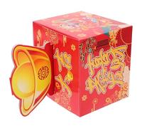 DECORNIJIA Coffret Cadeau DIY pour Nouvel An avec Boîte à Tirer Carton Carte Festive et Transparents Kit Présent Distributeur pour Fête Du Nouvel An Chinois