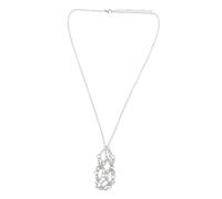DECORNIJIA Collier Porte-pierres En Métal Argenté L, Cage à Cristal Vide, Accessoire Diy Pour Création Bijoux, Usage Quotidien Et Présent, Style Épuré Élégance, Pour Amateurs De Pierres Naturelles