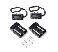 DECORNIJIA Connecteur Étanche à Broches avec Protection Fiche Double Pôle Rapide pour Remorque Treuil et Chariot Élévateur Boîtier Polycarbonate Noir