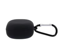 DECORNIJIA Coque Silicone pour Écouteurs sans Fil avec Mousqueton Étui de Protection Léger et Résistant Compatible avec Écouteurs Live Accessoire Pratique Anti-Perte Noir