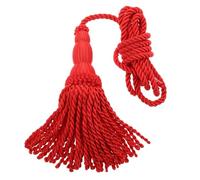 DECORNIJIA Cordon Tressé à Pompon Rouge pour Clairon et Cor, 1 Paire, Accessoire Musical Décoratif, Corde D'honneur Tressée la Main pour Instruments à Vent, Orchestres et Spectacles