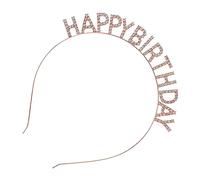 DECORNIJIA Couronne Éclatante Strass Pour Fête Anniversaire Accessoire Tête Doré Avec Design Joyeux Happy Birthday Pour Filles