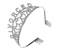 DECORNIJIA Couronne Tête Femme Alliage Avec Cristaux Étincelants Serre-tête Chic Pour Fête Divorce Accessoire Confortable Pour Célébrer Liberté Et Indépendance