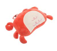 DECORNIJIA Coussin Tête Voiture Peluche Crabe Charmant Support Cervical Doux et Lesté Coussin Tour de Cou Décoratif pour Intérieur Auto Usage Quatre Saisons Accessoire Fun et Stylé