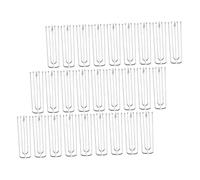 DECORNIJIA Crochets à Rideaux en Acier Inoxydable 4 Griffes, Lot de 30 Pièces, Pratiques et Simples à Utiliser pour Rideaux Plissés Argentés