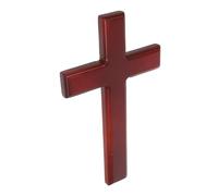 DECORNIJIA Croix de Prière Bois avec Finition Lisse Crucifix Portatif pour Méditation et Décoration Religieuse Prise Main Confortable pour Église et Célébrations