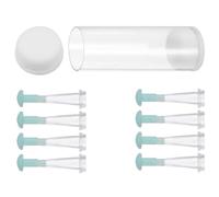 DECORNIJIA Cuillères Auriculaires Intelligentes 8 Pièces en Silicone avec Tête Ronde Outils de Nettoyage du Cérumen Légers et Flexibles Accessoires Pratiques pour Soins des Oreilles à