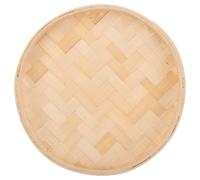 DECORNIJIA Décoration Murale Artisanale en Bambou Tressé Non Peint Plateau Rond 22×22 CM Fait Main Panier Décoratif Suspendu pour Chambre et Salon Accessoire Naturel et Polyvalent