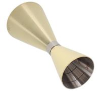 DECORNIJIA Doseur Double en Acier Inoxydable 304 avec Anneau Doré, Capacité 30/60 Ml, Mesure Précise pour Barman, Outil Cocktail Professionnel, Accessoire de Bar Polyvalent, Tasse Doseuse